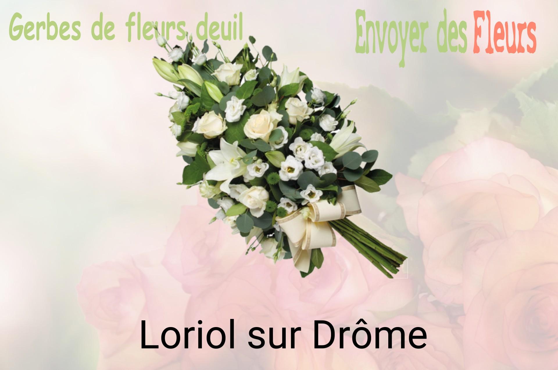 Gerbe de fleurs de deuil livrée à Loriol-sur-Drôme